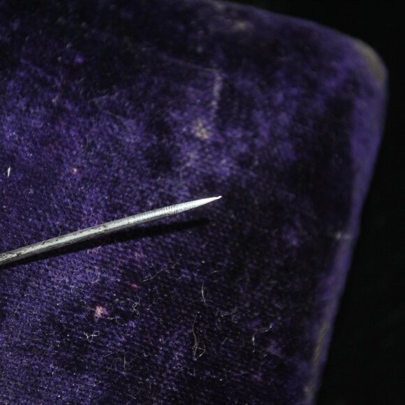 Antique/Vintage Sterling Silver Octagon Stick / Tie Pin - Picture 6 of 10